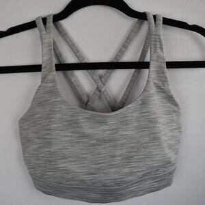 Lululemon Women's‎ Sports Bra Criss Cross Back Space Ice Grey Size 6, Xsm, 30x32